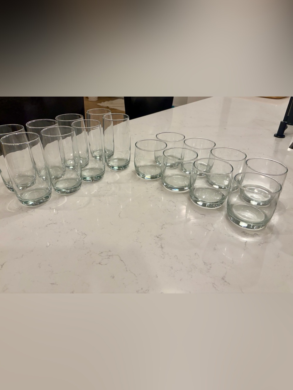 16 Piece Classic Kitchen Drinking Glasses Set